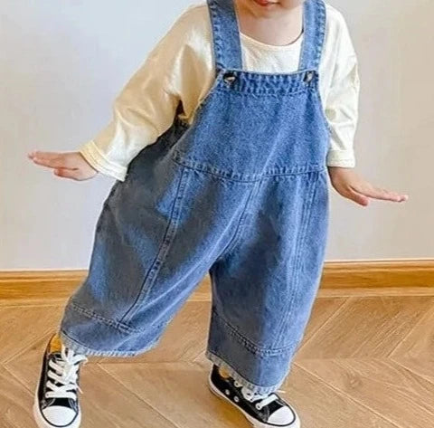 Loose Denim Dungarees