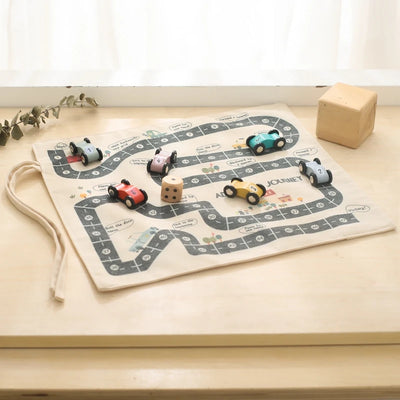 Reversible Traffic Road Map & Wooden Cars