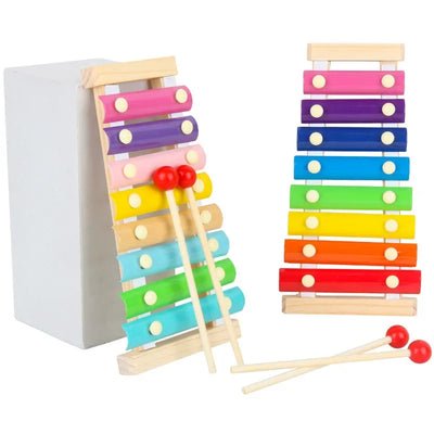 Wooden 8 Tones Multicolor Xylophone Instruments