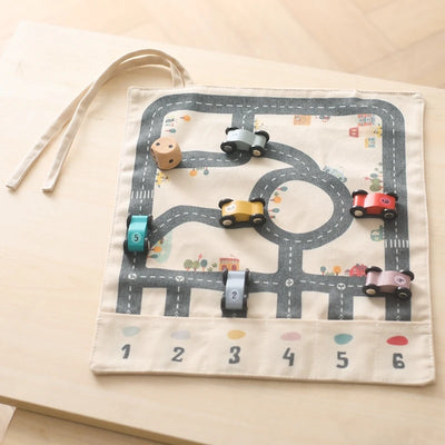 Reversible Traffic Road Map & Wooden Cars