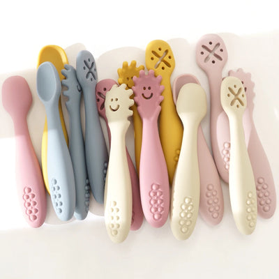 3pcs Silicone Fork & Spoons Sets