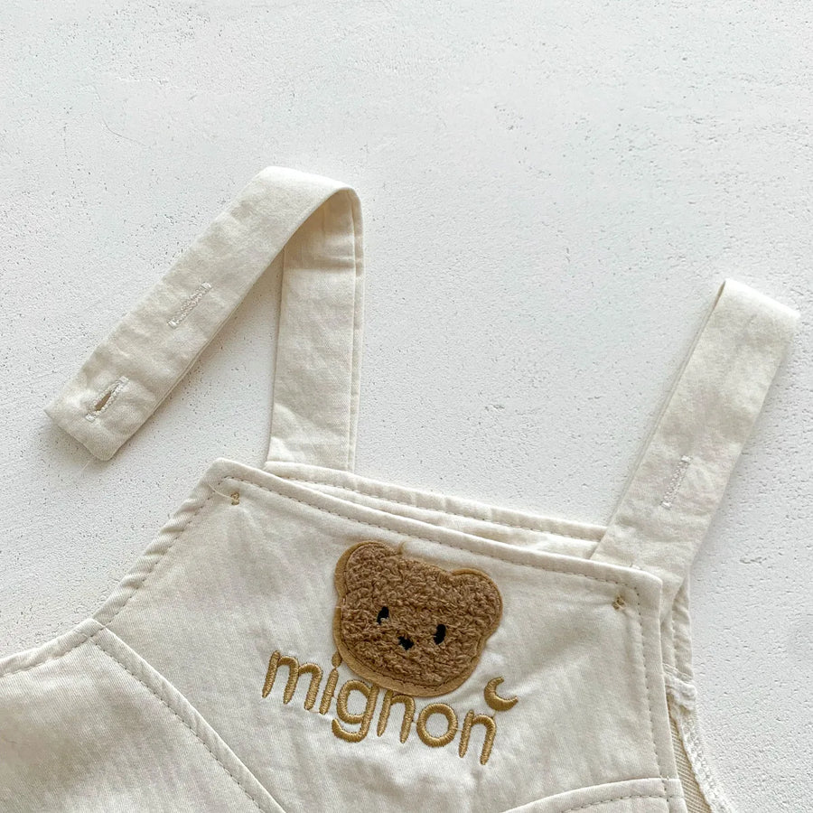 2pcs T-shirt & Bear bodysuit