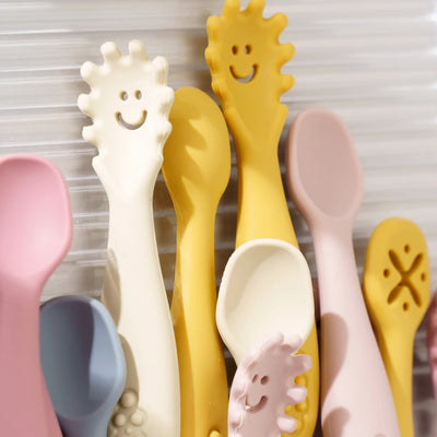 3pcs Silicone Fork & Spoons Sets