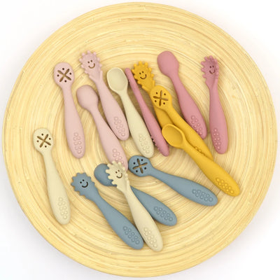 3pcs Silicone Fork & Spoons Sets