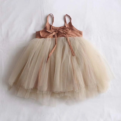 Orange Backless Tie Up Tutu Dress