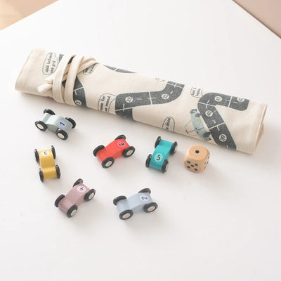 Reversible Traffic Road Map & Wooden Cars