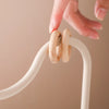 Cream Silicone Wooden Rings