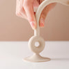 Cream Silicone Wooden Rings